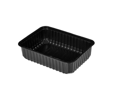 Контейнер ПП  750 мл 186х132х44 прямоуг черный без крышки