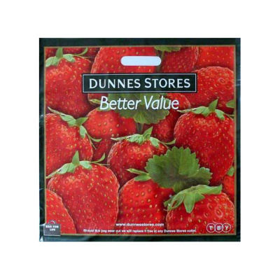 Пакет с вырубной ручкой 46х46 (70) Клубника