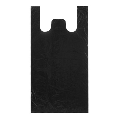 Пакет-майка ПНД 30+16х55=13 черная