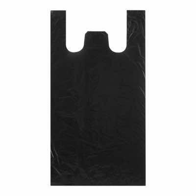 Пакет-майка ПНД 30+16х55=13 черная