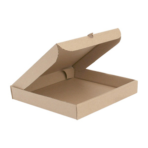 Коробка под пиццу 360х360х40 гофрокартон бурая