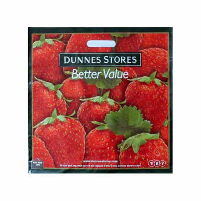 Пакет с вырубной ручкой 46х46 (70) Клубника